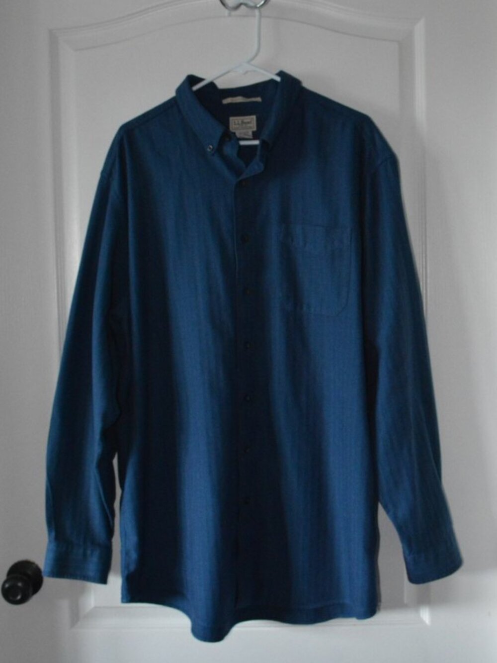 Vintage L.L. Bean Men's Blue Button-Down Shirts Traditional Fit size XL Tall